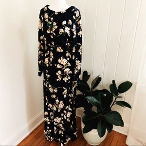 Long Sleeve Floral Print Maxi